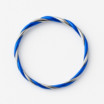 Blue Spiral Silver Nose Ring for pierced and non pierced nose