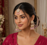 Earring Tikka Set Pink
