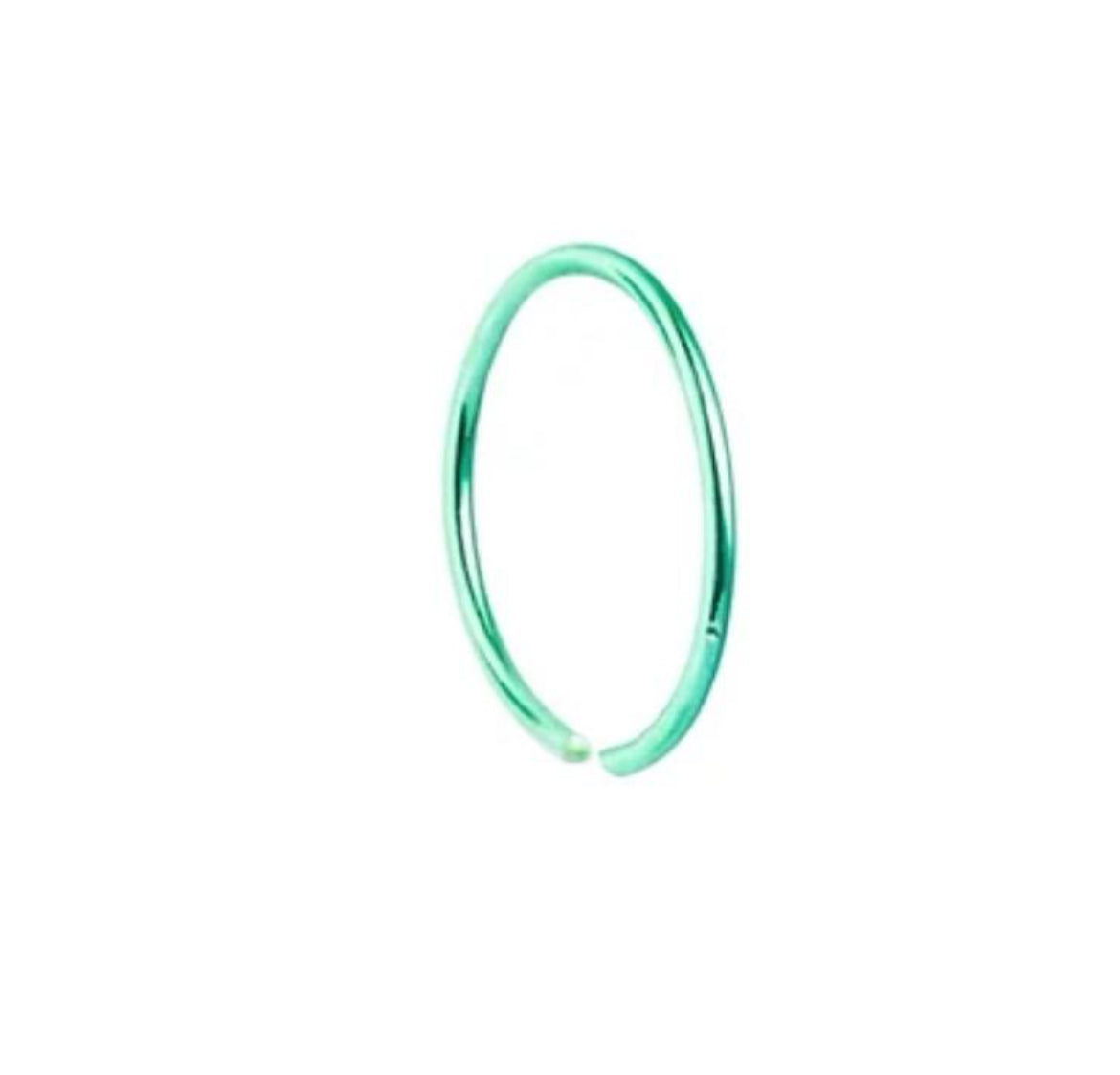 Simple Neon Green Nose Ring For Pierced And Non Pierced Nose
