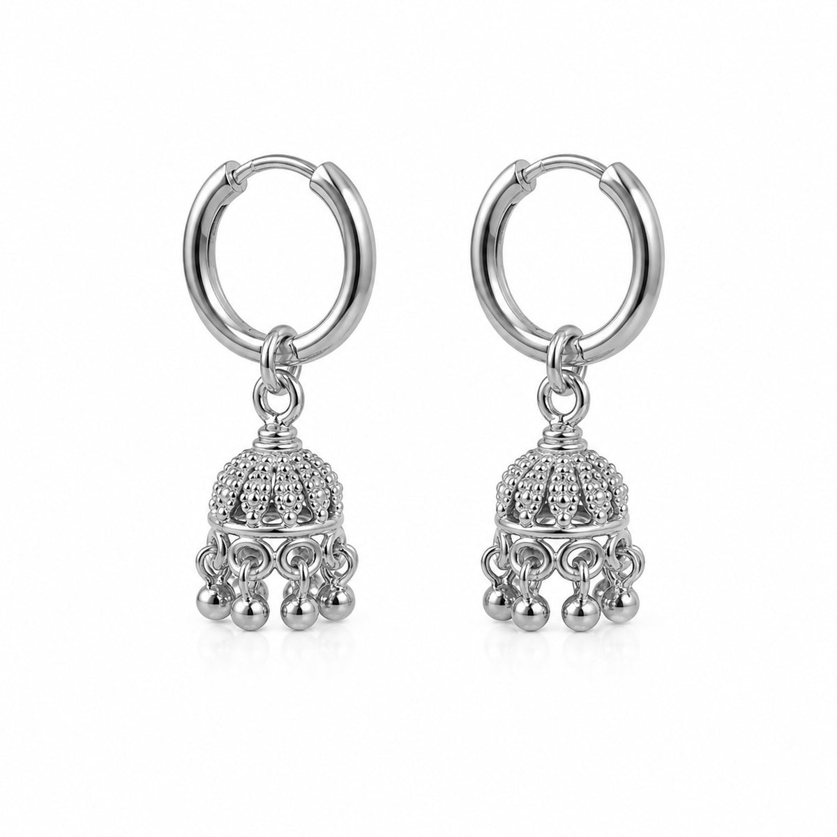 2 ball missing at back Silver Mini Jhumka Earring 2