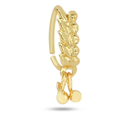 Orissa Dangle Gold Nose Ring For Pierced Nose