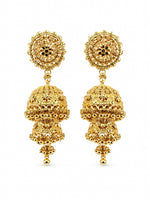 Gold plated Collection Jhumka Earring Double Meera Thin Pin