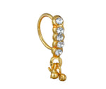 Rounded Dangle Gold Nose Ring for Pierced Nose