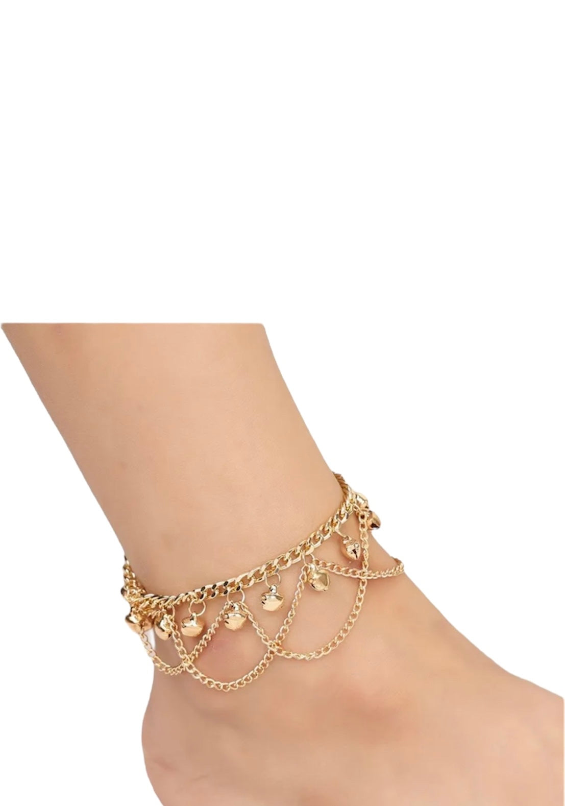 Gold Bell Fashion Round Alloy Women's Anklet