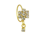 Large Flower Dangle Gold nose ring for pierced nose