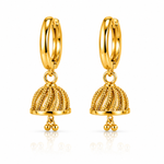 Jai Micro Collection Gold-Plated Jhumka Earring Single Twist