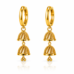 Jai Micro Collection Gold-Plated Jhumka Earring Double Twist