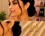 Jai Collection Gold-Plated Jhumka Earring Lotus