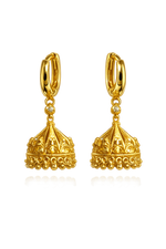 Gold Plated Collection Jhumka Earring Ball Dangle Dome