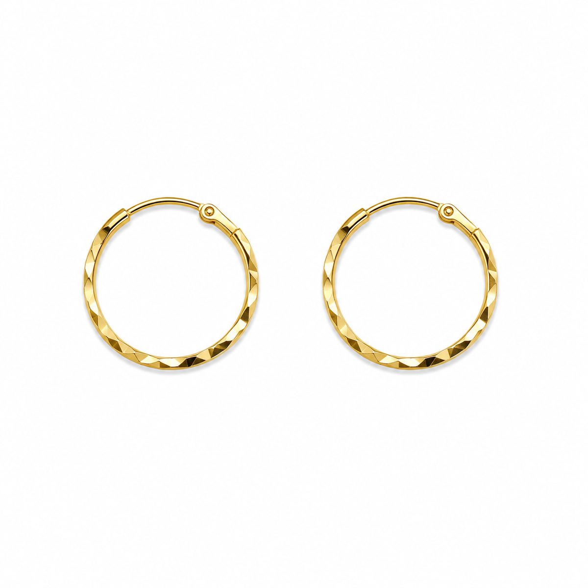 Gold Plated Collection Jhumka Earring Plain Hoop 2.5cm