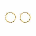 Gold Plated Collection Jhumka Earring Plain Hoop 2.5cm