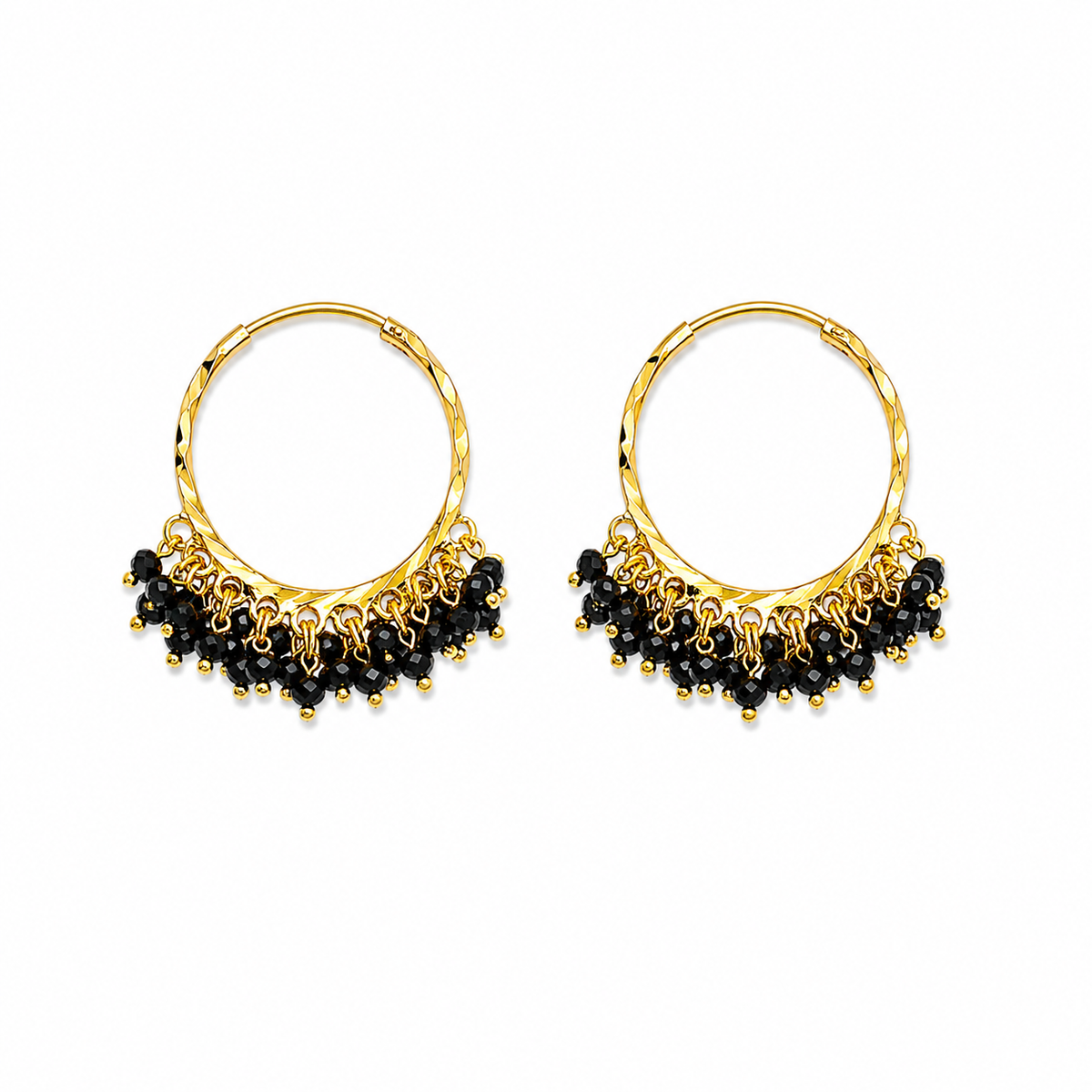 Gold Plated Collection Jhumka Earring Black Bead