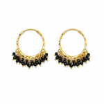 Gold Plated Collection Jhumka Earring Black Bead