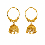 Gold Plated Collection Jhumka Earring Large Hoop Ria
