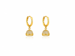 Micro Collection Gold Plated Jhumka Earring Gem Stone Kiera