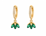 Bloomie Emerald Green Gold Plated Collection Jhumka Earring
