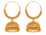 Gold Plated Collection Jhumka Earrings Large Hoop Dangle New