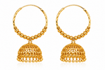 Gold Plated Collection Jhumka Earring Extra Large Ball Hoop Dangle