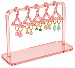 Rose Pink Acrylic Earring Display Stand10 Hangers