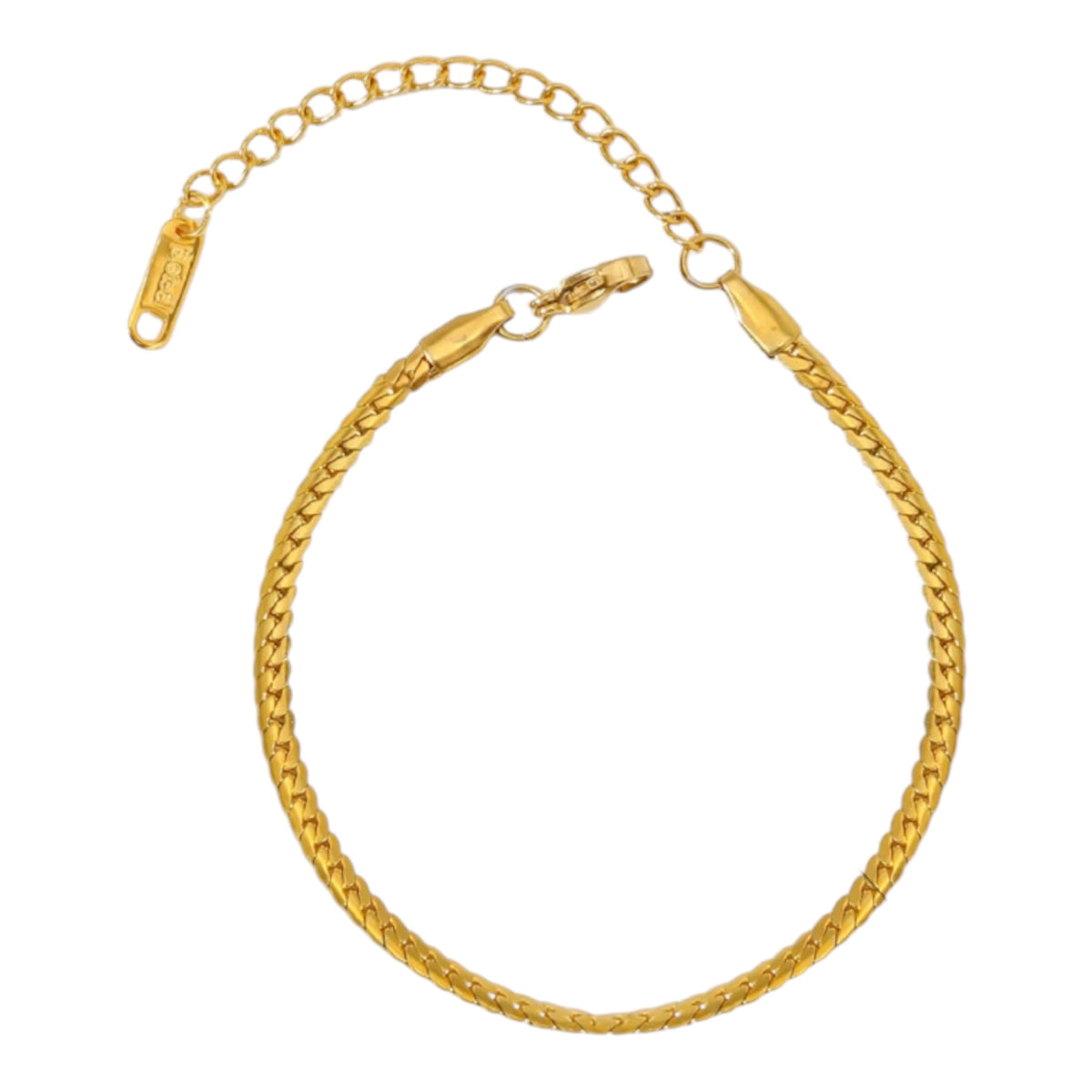 Sienna Gold Stainless Steel Curb Chain Bracelet