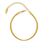 Sienna Gold Stainless Steel Curb Chain Bracelet