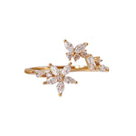 Celestial Butterfly & Blossom Adjustable Ring