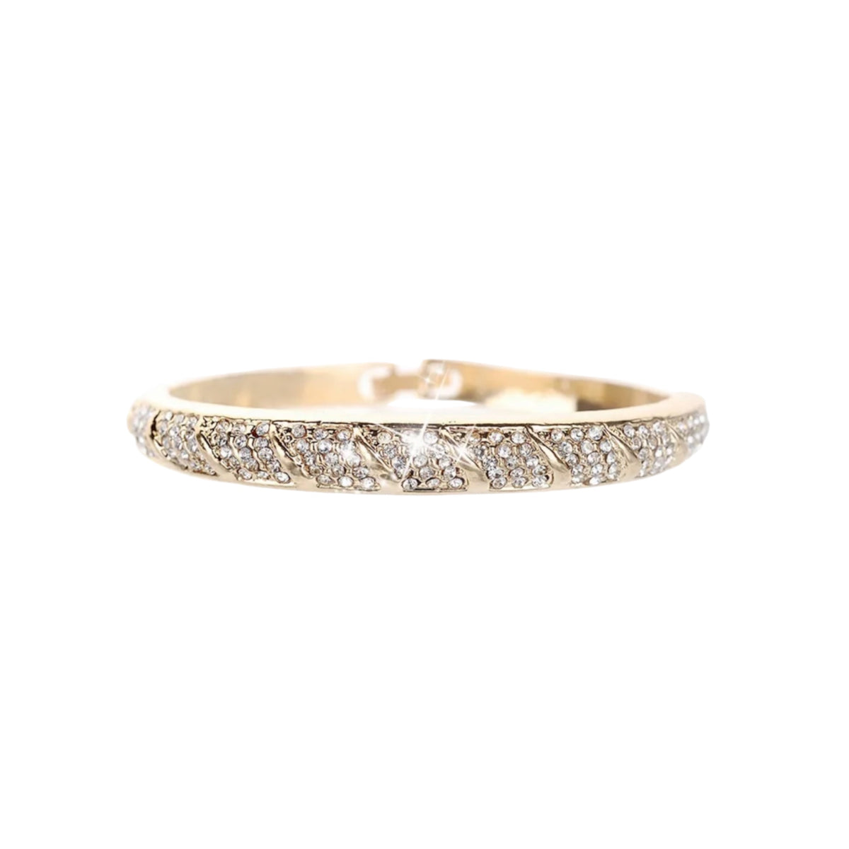 Aurora Crystal Twist Bangle