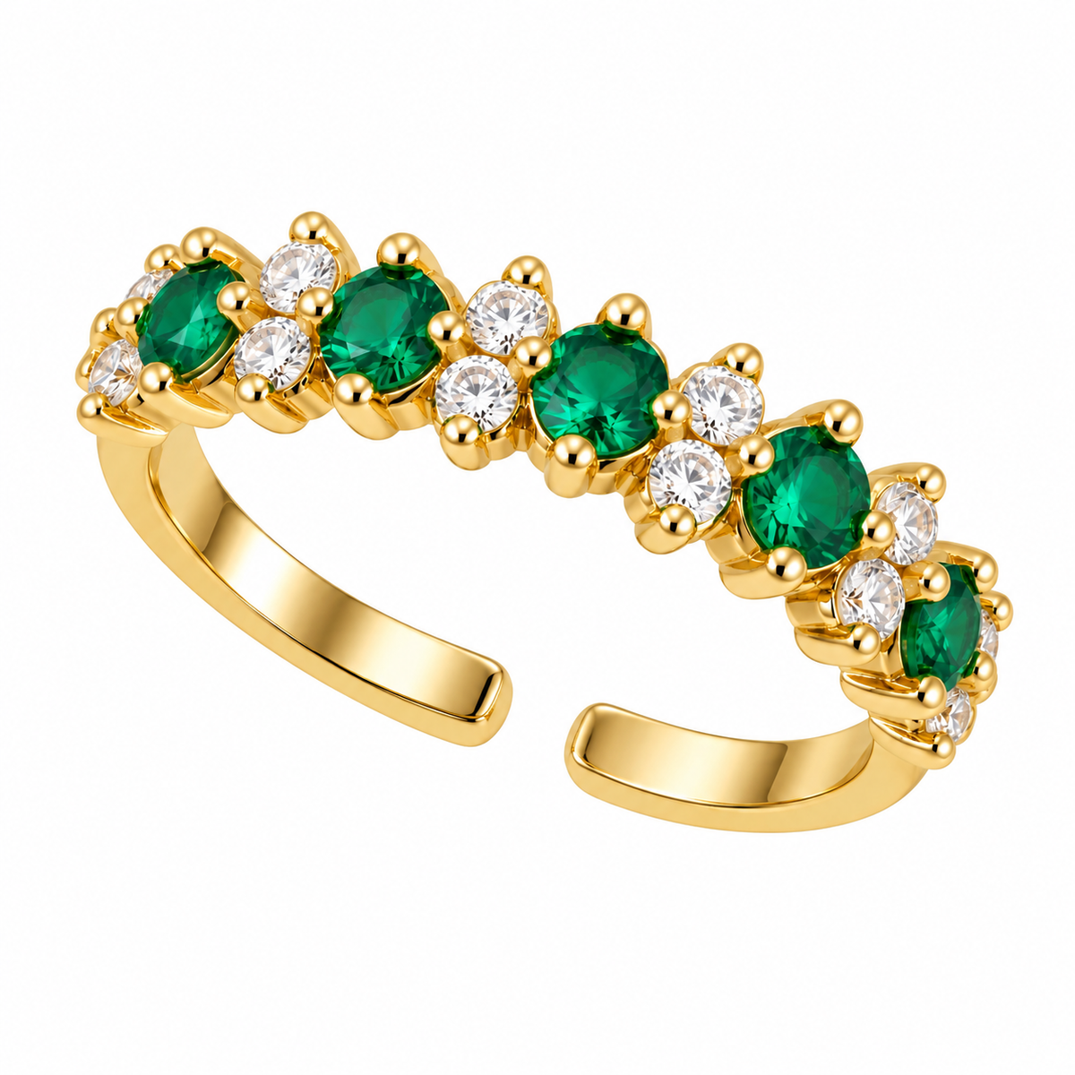 Esmerelle Emerald Sparkle Ring