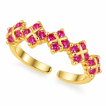 Zaria Pink Crystal Ring