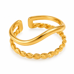 Elara Twist Stainless Steel Ring