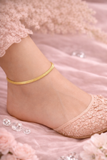 Fashion Stainless Steel Waterproof Non Tarnish Plated Women's Anklet