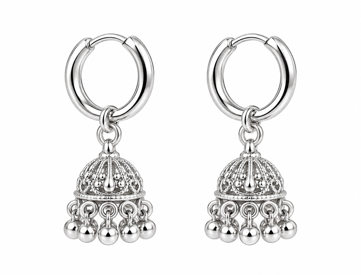 Silver Mini Jhumka Earring 4