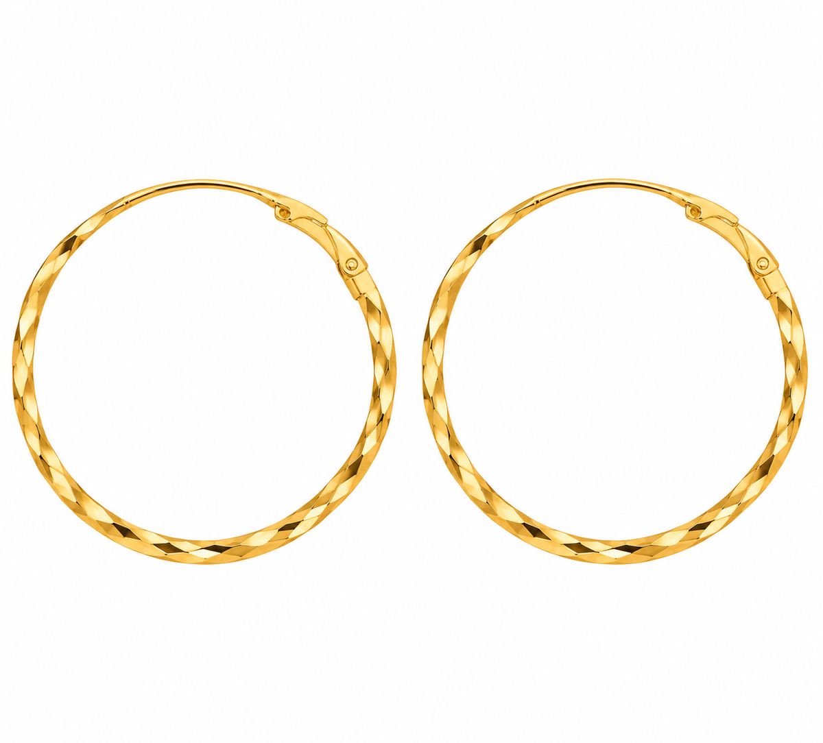 3cm Plain Hoop Gold Plated Earring