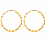 3cm Plain Hoop Gold Plated Earring
