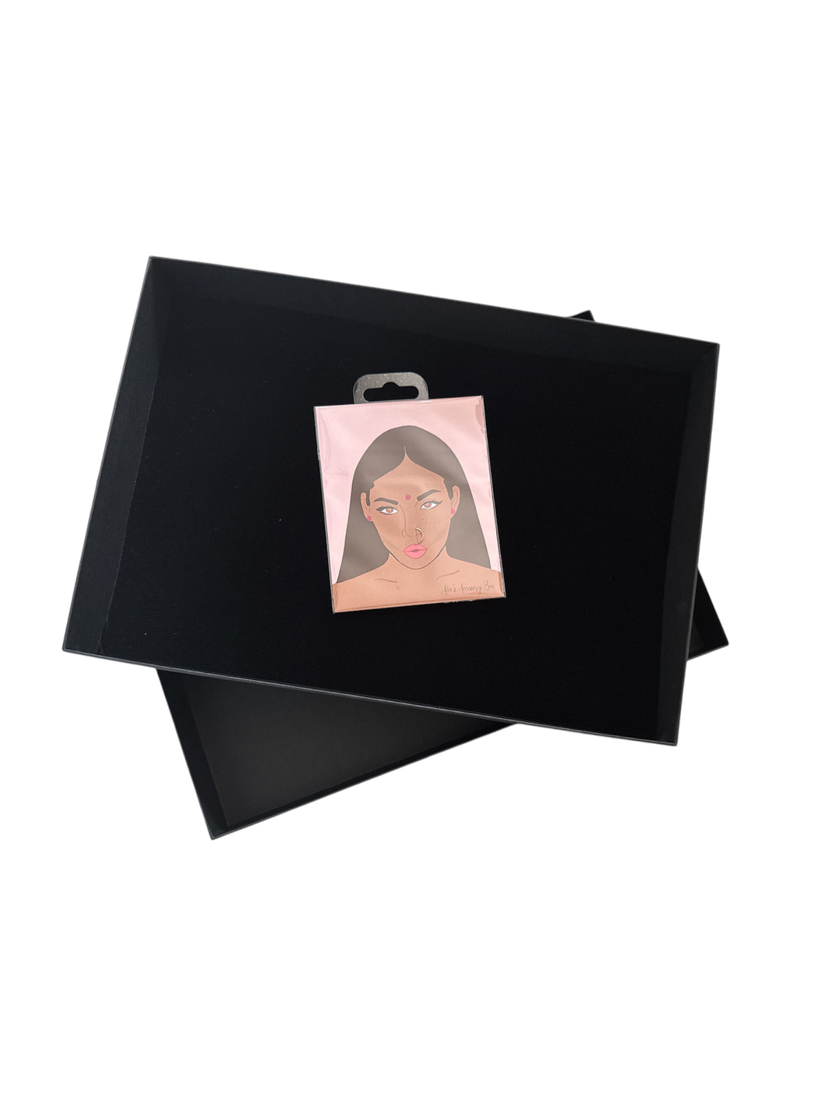 Black A4 Gift Box storage box Includes a FREE GIFT Gold Hoop Nose Ring