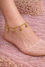 Zoya Gold Bell Payal | Anklet Set | Indian Anklet | Bridal Payal 676 - 50