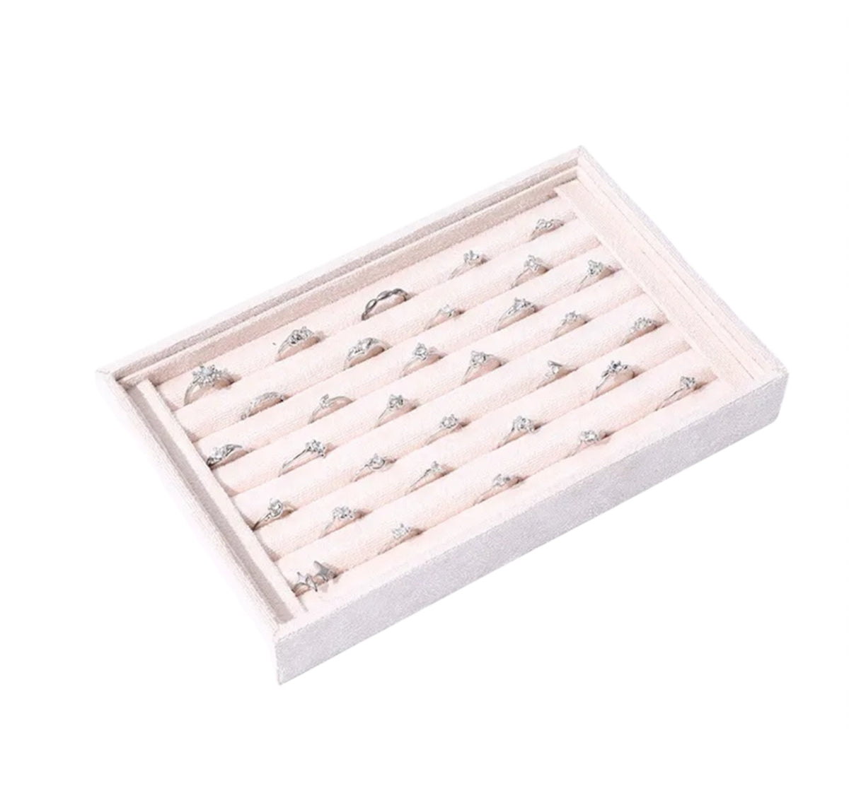 Velvet Nose Ring Jewellery Display Tray Ring Earring Stud Organizer Storage Rack