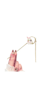 Round Tassel Hairpin Women's Qipao Hair Accessory Up do Hairpin Floral Print