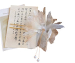 Coffee colouredU Hairpin Pearl Tassel Chiffon Flower Updo Hairpin Hair Accessories