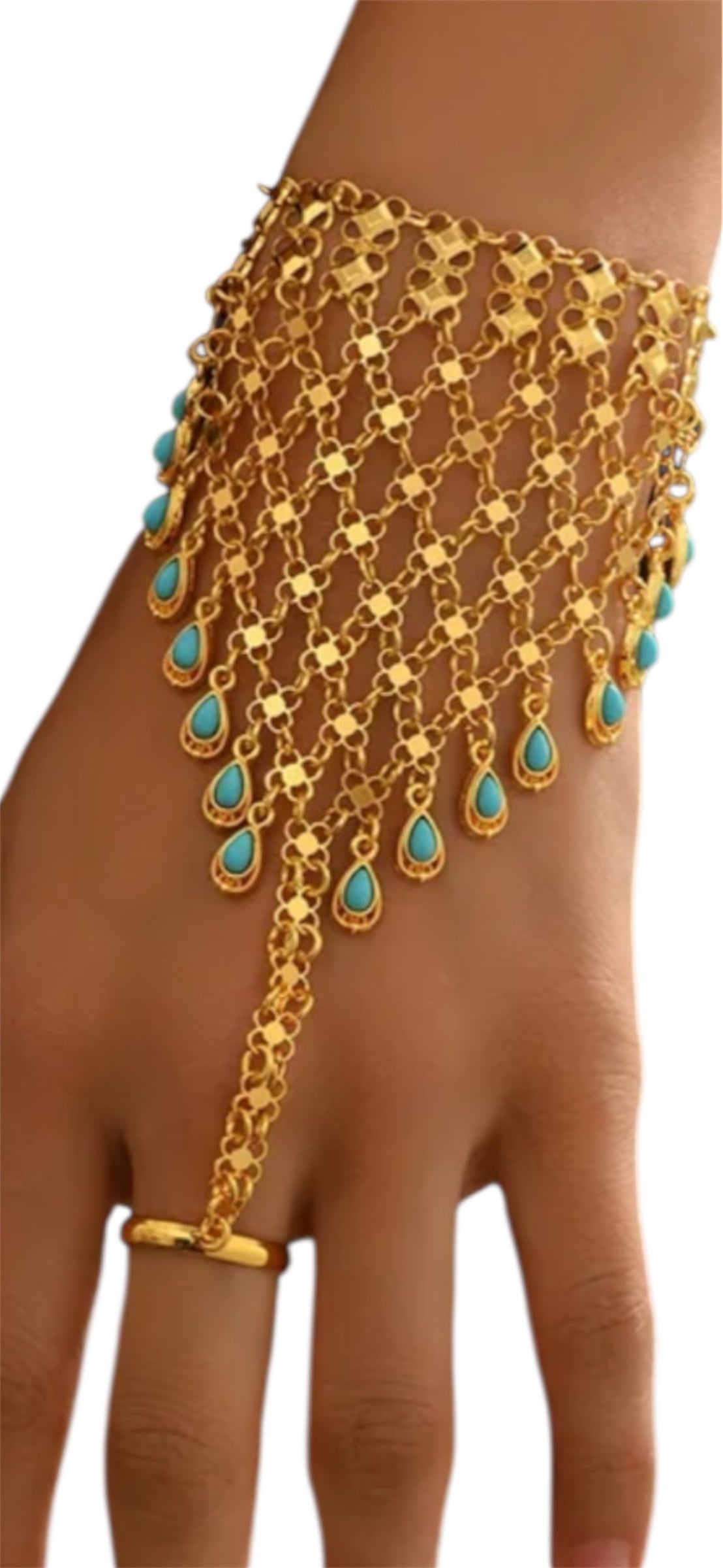 Tassel Bohemian Style Finger Linked Bracelet