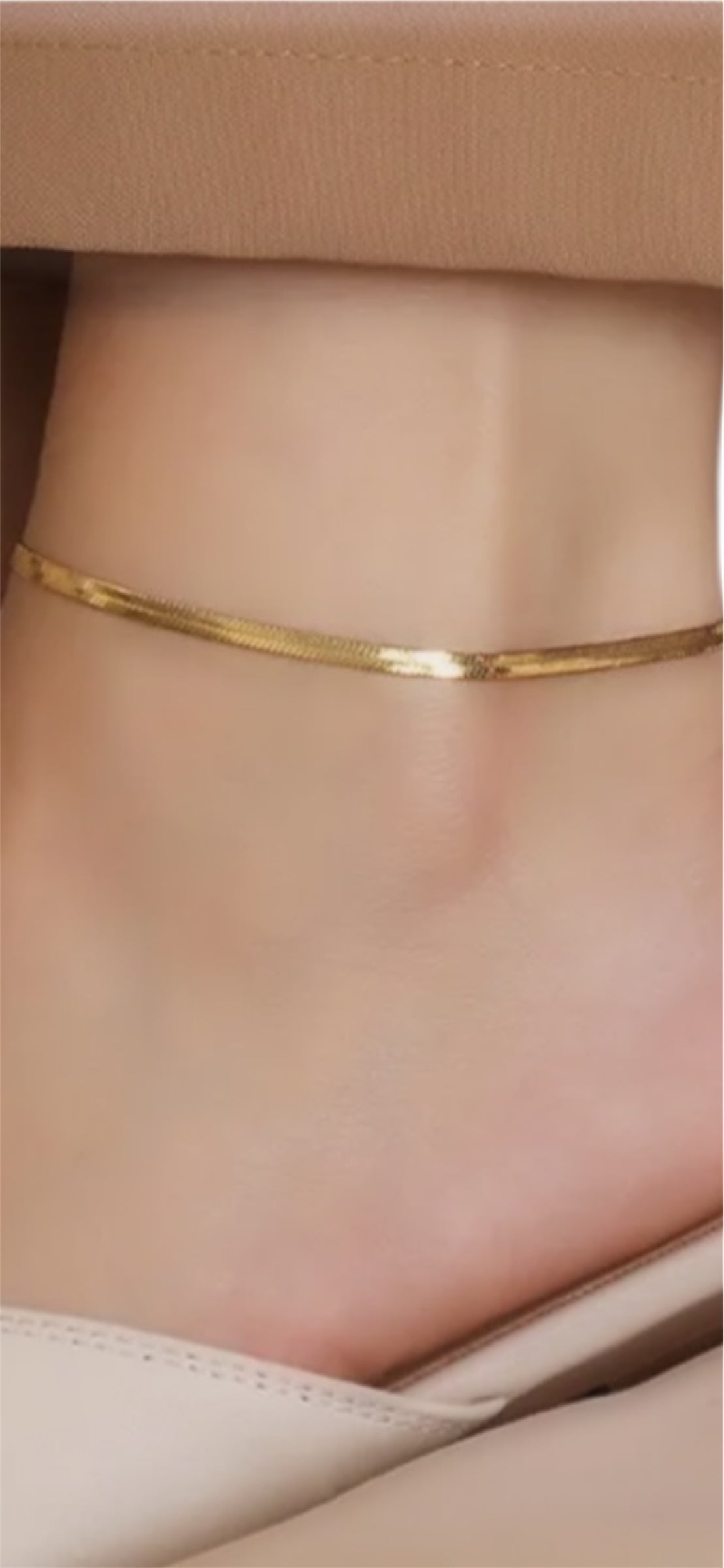 Fashion Stainless Steel Waterproof Non Tarnish Plated Women's Anklet