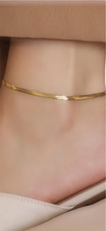 Fashion Stainless Steel Waterproof Non Tarnish Plated Women's Anklet