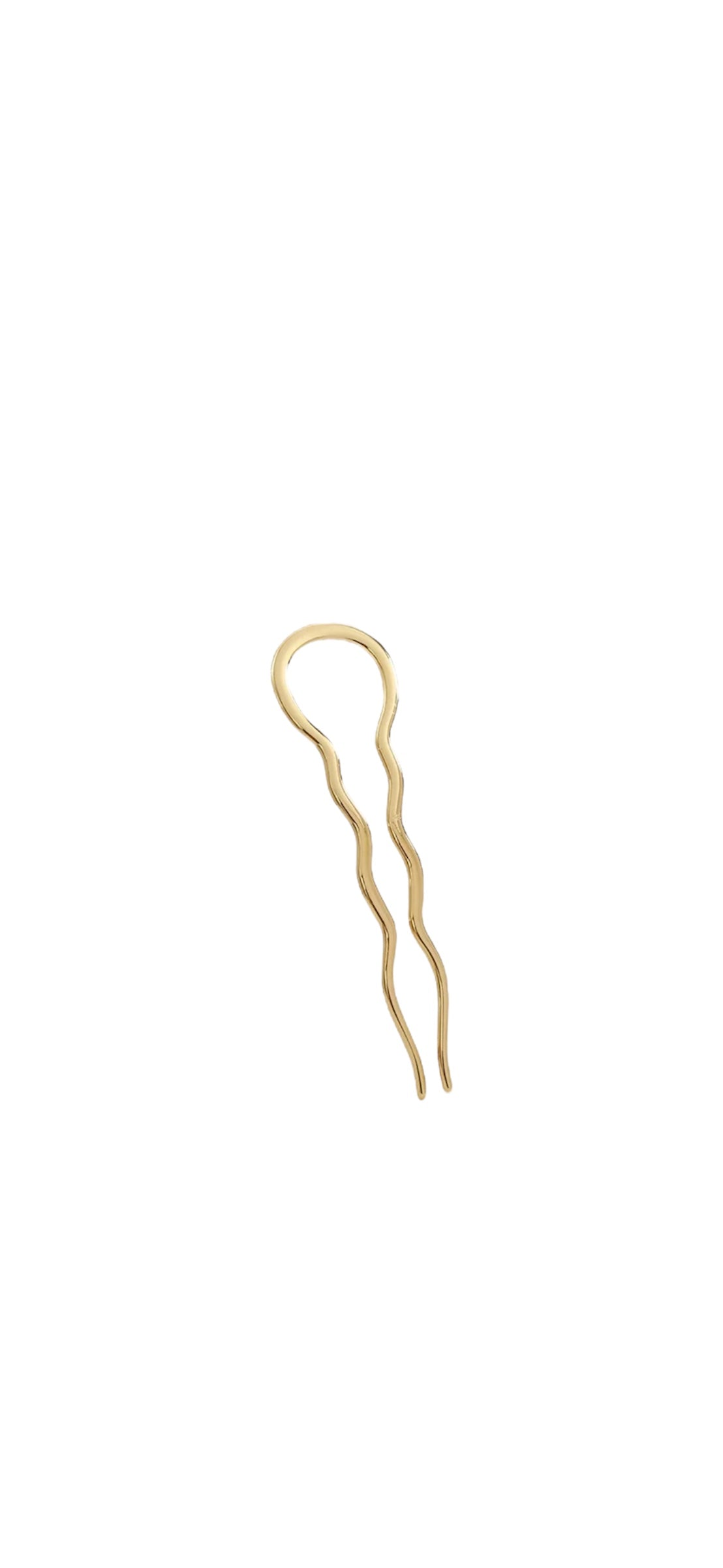Gold round U-Shaped long Hairpin For Buns Updo Hair Accessories