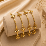 2.8 Gold Bell Bangle Kashmiri Set 8 Bangles