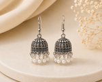 Silver Pearl Jhumka