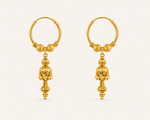 Medium Round Hoop Sania Gold-Plated Jhumka Hoop Dangle Earrings