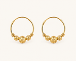 Round Ball Hoop Gold Plated Jhumka earrings