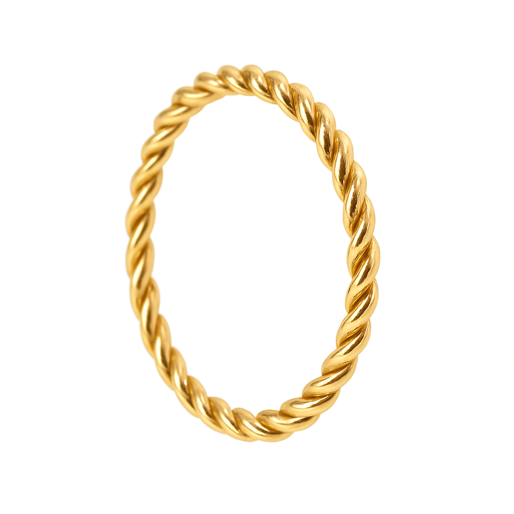 Spiral Gold Nose ring for pierced and non pierced nose