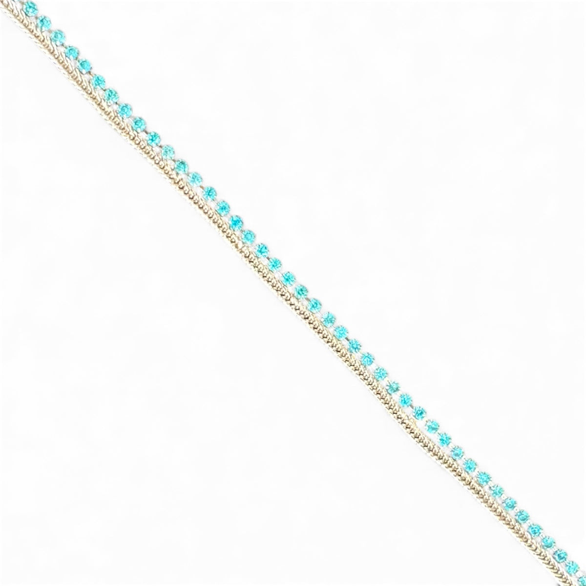 Light Blue 1 x Silver Anklet Women's Indian Fashion Accessories