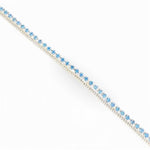 Blue 1 x Silver Anklet Women's Indian Fashion Accessories